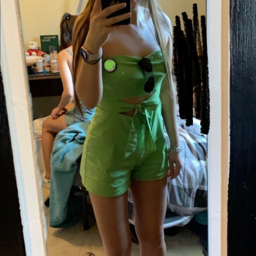 Urban Outfitters Strapless Cut Out Romper
